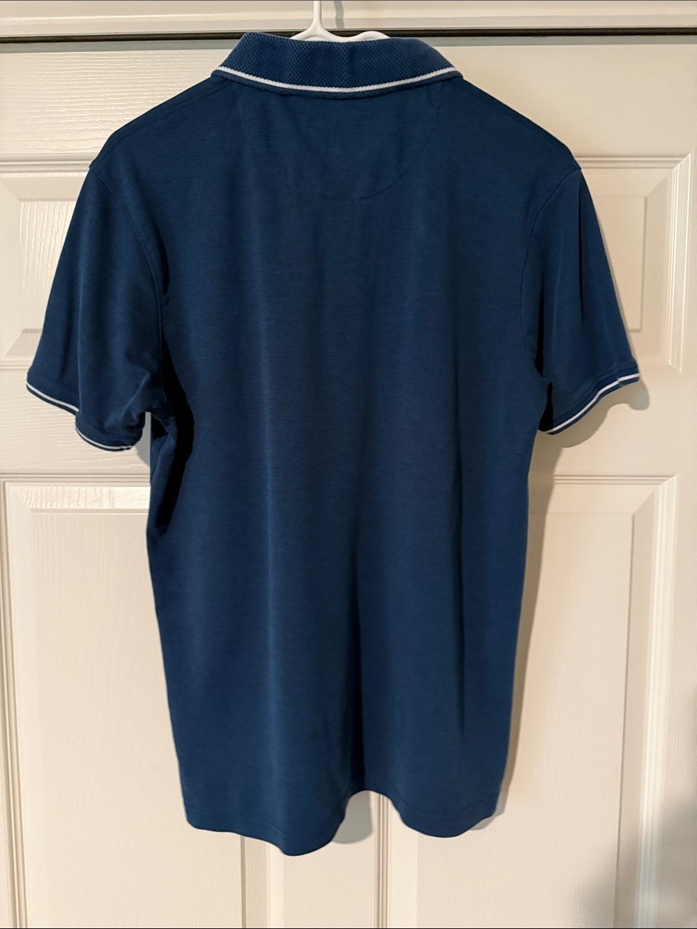 Denim & Flower Ricky Singh Blue Polo with White Trim - Picture 5 of 7